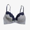 Soft Foam Non-Wired Cotton Bra - Grey | LadyxCoral